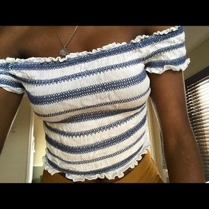 Cute off the shoulder crop top
